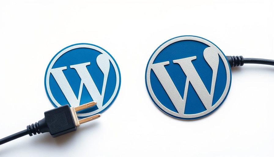 WordPress logo with plug symbolizing fake security plugins.