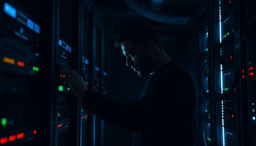 Russian hackers exploit email VPN vulnerabilities, silhouetted figure with servers.