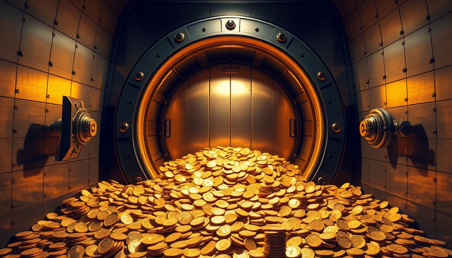 Open vault spilling gold coins symbolizing password vault vulnerabilities.