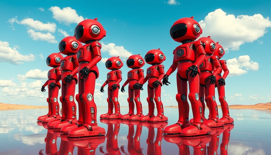 AI Digital Employees for Cybersecurity concept with vintage robots.