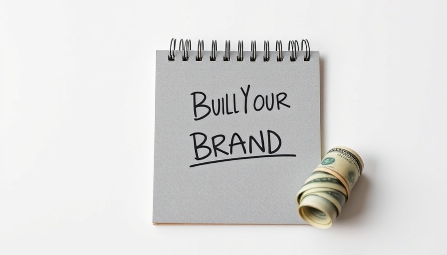 Build Your Brand notepad with hundred-dollar bills, powerful brand positioning.
