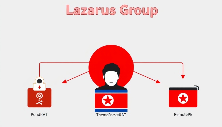 Lazarus Group malware representation infographic.