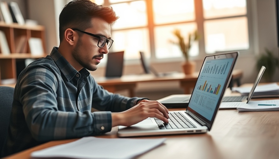 Person analyzing data on laptop for vendor risk management automation.