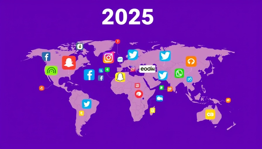 Infographic of biggest social media platforms and apps in 2025.