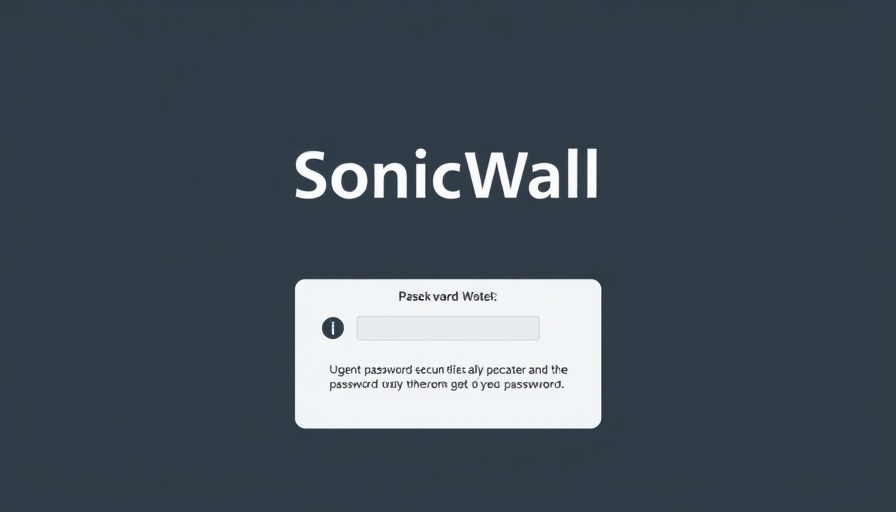 SonicWall Cloud Backup Breach alert with password reset notification.
