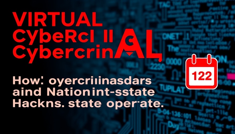 Virtual event poster on how cybercriminals operate, dated Nov 13.