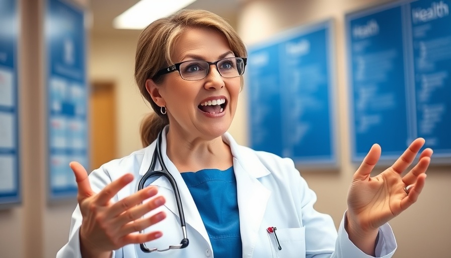 Manage PCOS: Female doctor enthusiastically explaining concepts.