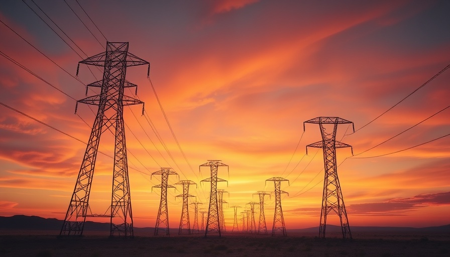 Silhouetted power lines at sunset symbolizing cuts in federal funding for startups.