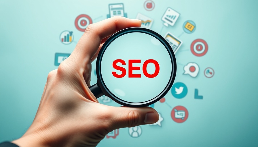 Local business marketing concept with SEO magnifying glass