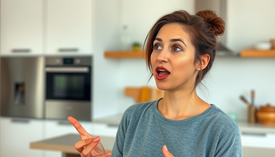 Woman discussing best foods for longevity in a modern kitchen.