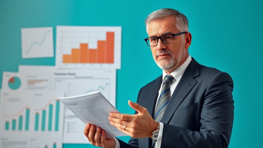 Expert discussing fasting for IBS research with graph and paper.