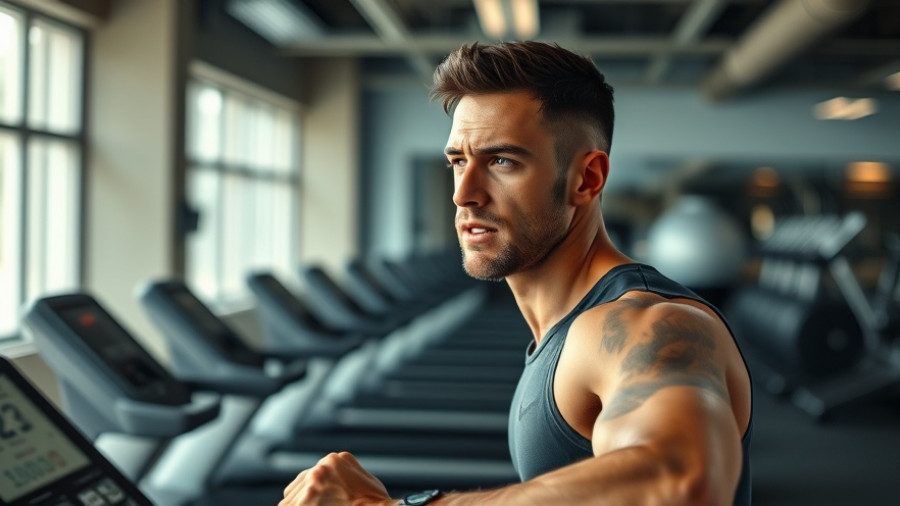 Athletic man running on treadmill for HRV and Zone 2 Training Benefits