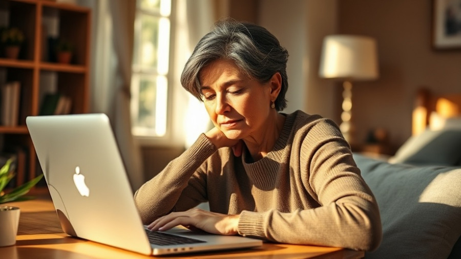 Reflective woman on laptop screen symbolizing mental illness accommodations at work.