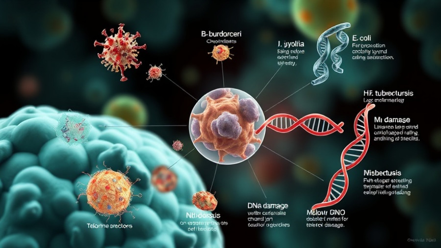 Diagram of chronic infections and cellular senescence