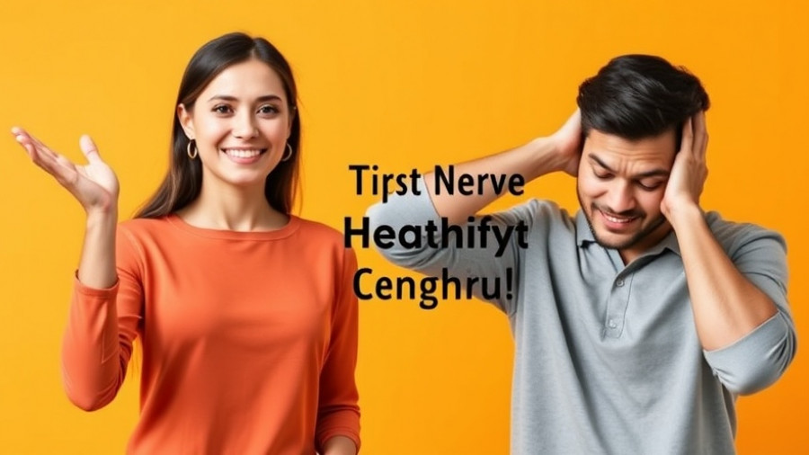 Colorful image with people and text for nerve health tips.