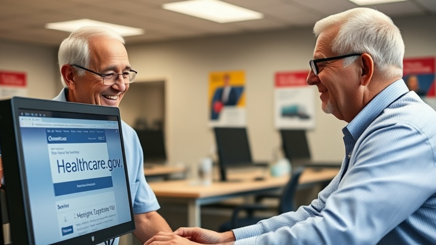 Discussing Florida ACA marketplace insurance plans in office setting.