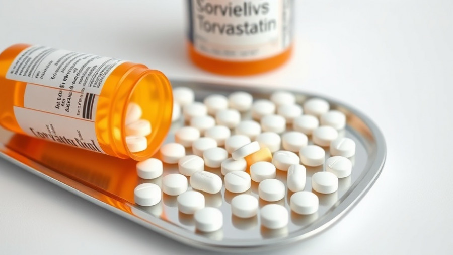 Atorvastatin pills on a tray next to a bottle, highlighting recall concerns.