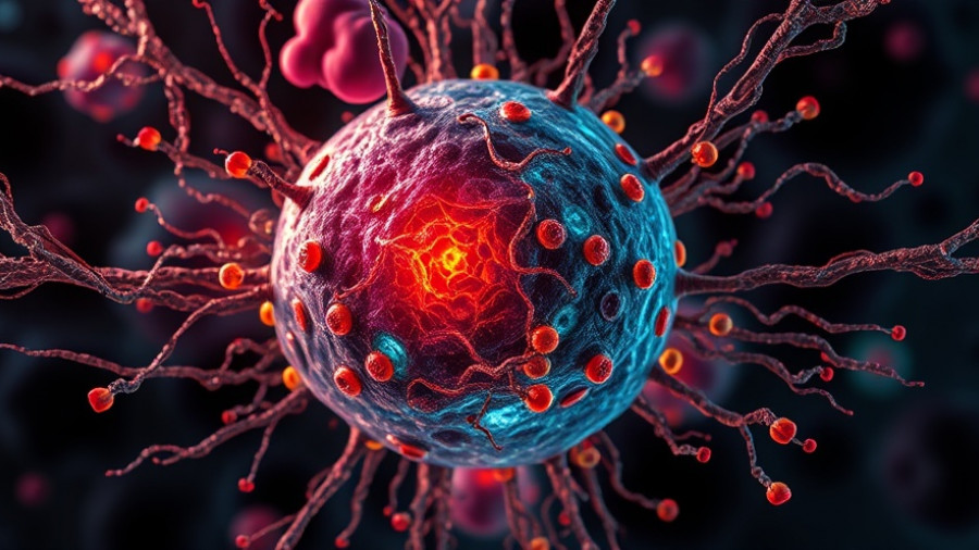 Cellular structure of aging T cell demonstrating maintenance processes.