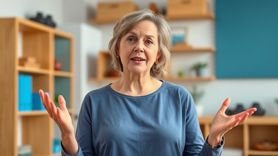 Woman explaining sun allergy myth in studio setting.