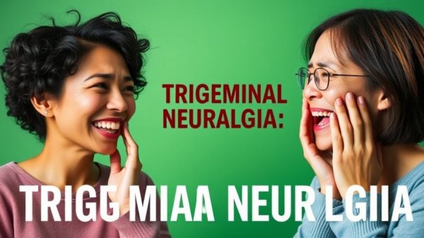 Women discussing trigeminal neuralgia, contrasted emotions.