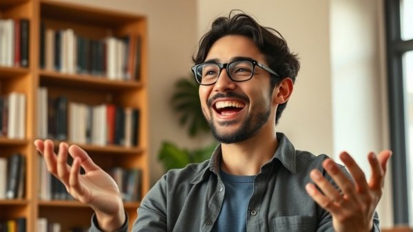 Person smiling, discussing health investment ROI, indoor setting.