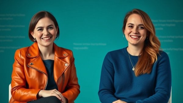 Promotional image of two women, a podcast on Gut-Longevity.