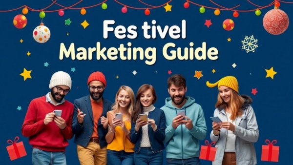 Meta Click-to-Message Ads guide with festive elements and smiling individuals.