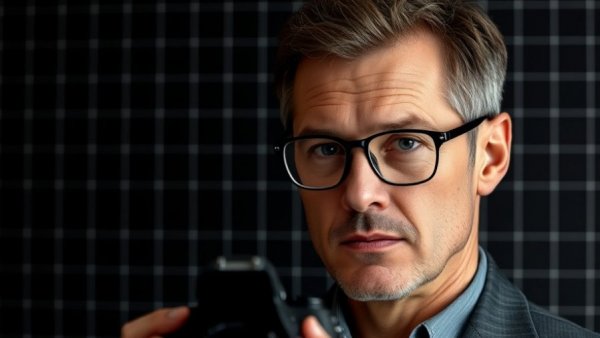 Confident male discusses marketing strategy tips, bold text.