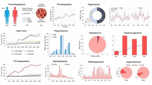 Graphical analysis of thrombopoiesis and hypertension data.