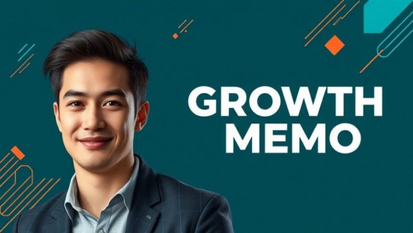 Professional banner featuring AI search strategies for leadership with a young man.