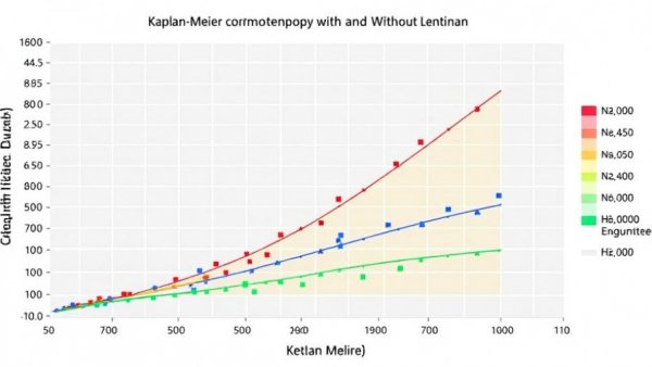 Kaplan-Meier curve analyzing prostate cancer treatment with mushroom-derived lentinan.