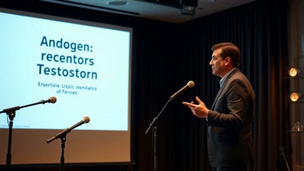 Presentation slide on Androgen receptors effect on testosterone levels.