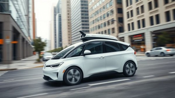 Sleek autonomous car on city street showcasing robotaxis safety incidents.