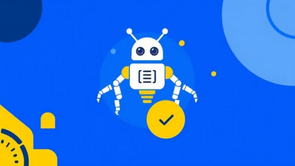 Illustration representing AI crawler user agents with robot icon and coding elements.