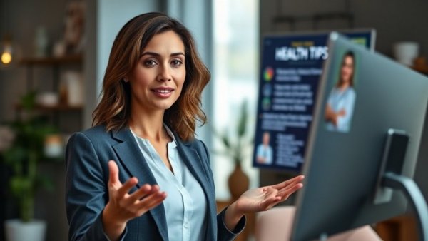 Professional woman sharing Osteopenia Tips presentation.