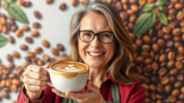 Healthy diet protocols with coffee recommendation, vibrant graphic.