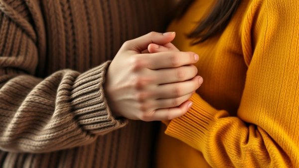 Close-up of clasped hands symbolizing unpaid caregiving value.