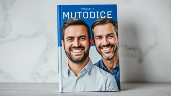 Macronutrients of happiness book cover with two smiling men.