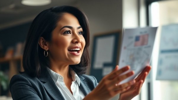 Professional woman explaining liver toxicity concept indoors.