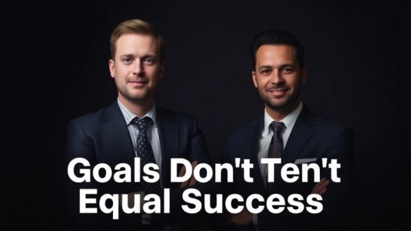 Goals Don't Equal Success podcast cover with two men in suits.