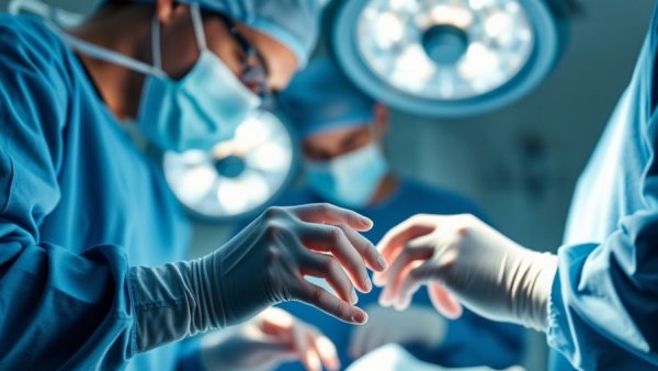 Medical team in surgery, highlighting bariatric weight-loss surgery procedures.