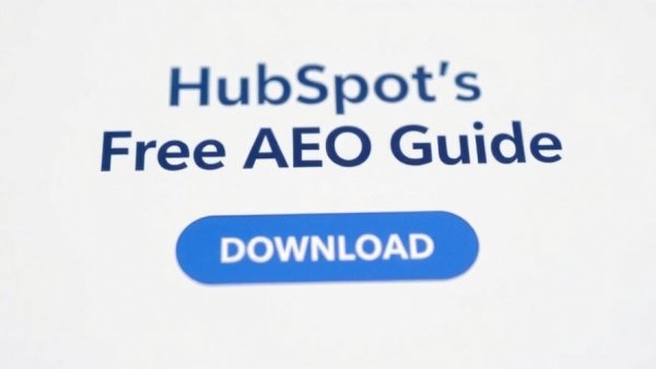 Download button for HubSpot's AEO Guide on AI search strategy for SMBs.