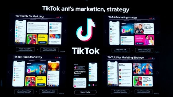 Colorful presentation of TikTok marketing strategies app interface.