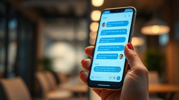 Smartphone showing AI chatbot interface, illustrating AI in social media marketing.