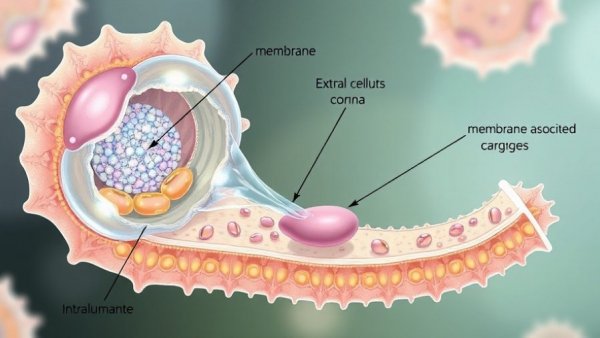 Scientific diagram of extracellular vesicle structure for health optimization