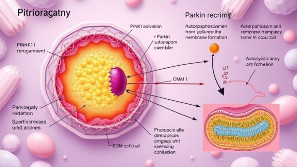 Diagram of mitophagy process for cellular health.