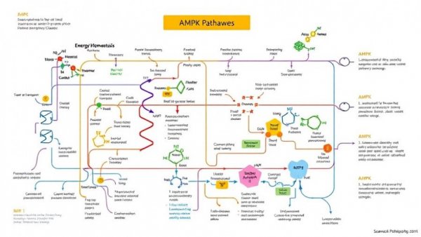 Scientific diagram of AMPK and energy homeostasis pathways.