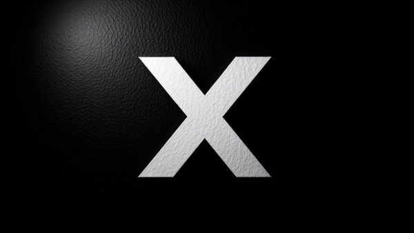 White X logo on textured black background, social media marketing strategies.