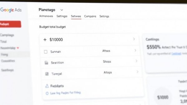 Google Ads interface for setting campaign total budgets