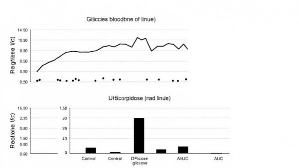 Graph depicting benefits of Allulose on blood glucose levels and AUC values.